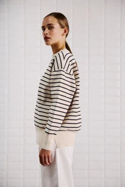 WBLBARBARA LS STRIPED PULLOVER