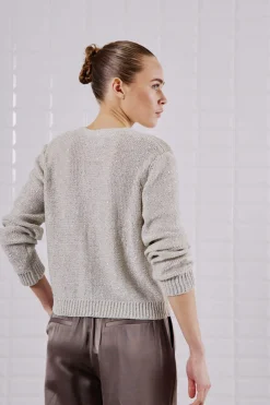 WBLBONNIE LS SEQUIN CARDIGAN