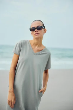 WBLCARMA LONG V-NECK DRESS