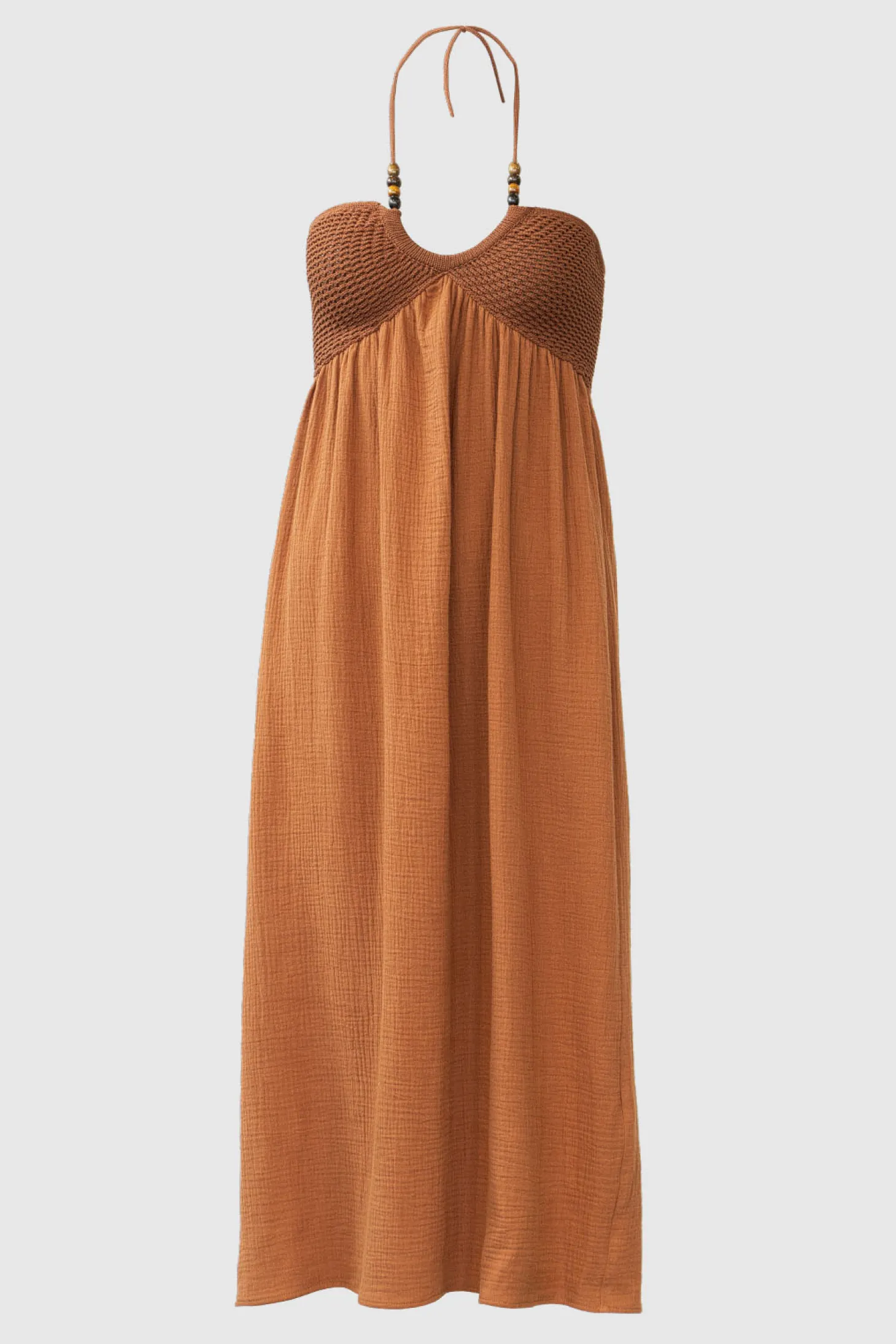 WBLCARMEN CROCHET MIDI DRESS