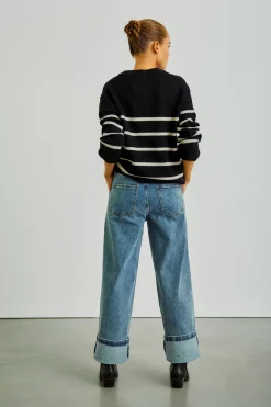 WBLCASSIDY LS STRIPED PULLOVER