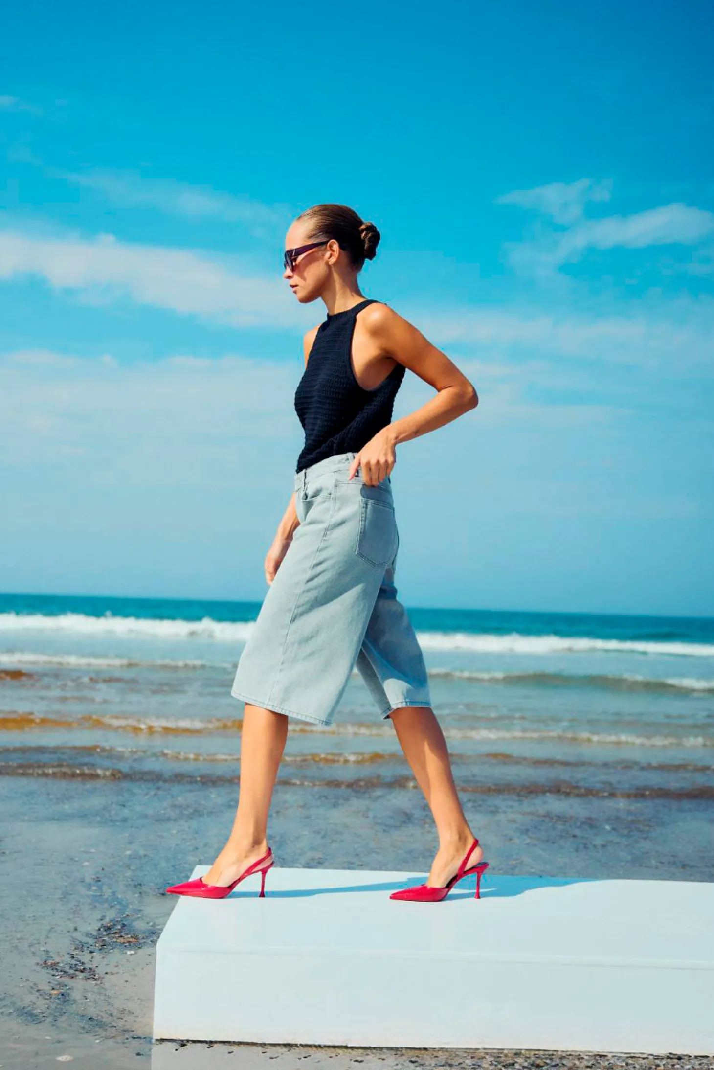 WBLGALA GREY DENIM BERMUDA