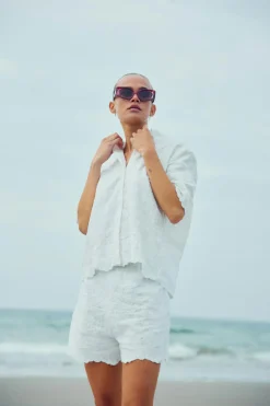 WBLHILMA EMBROIDERED SS SHIRT