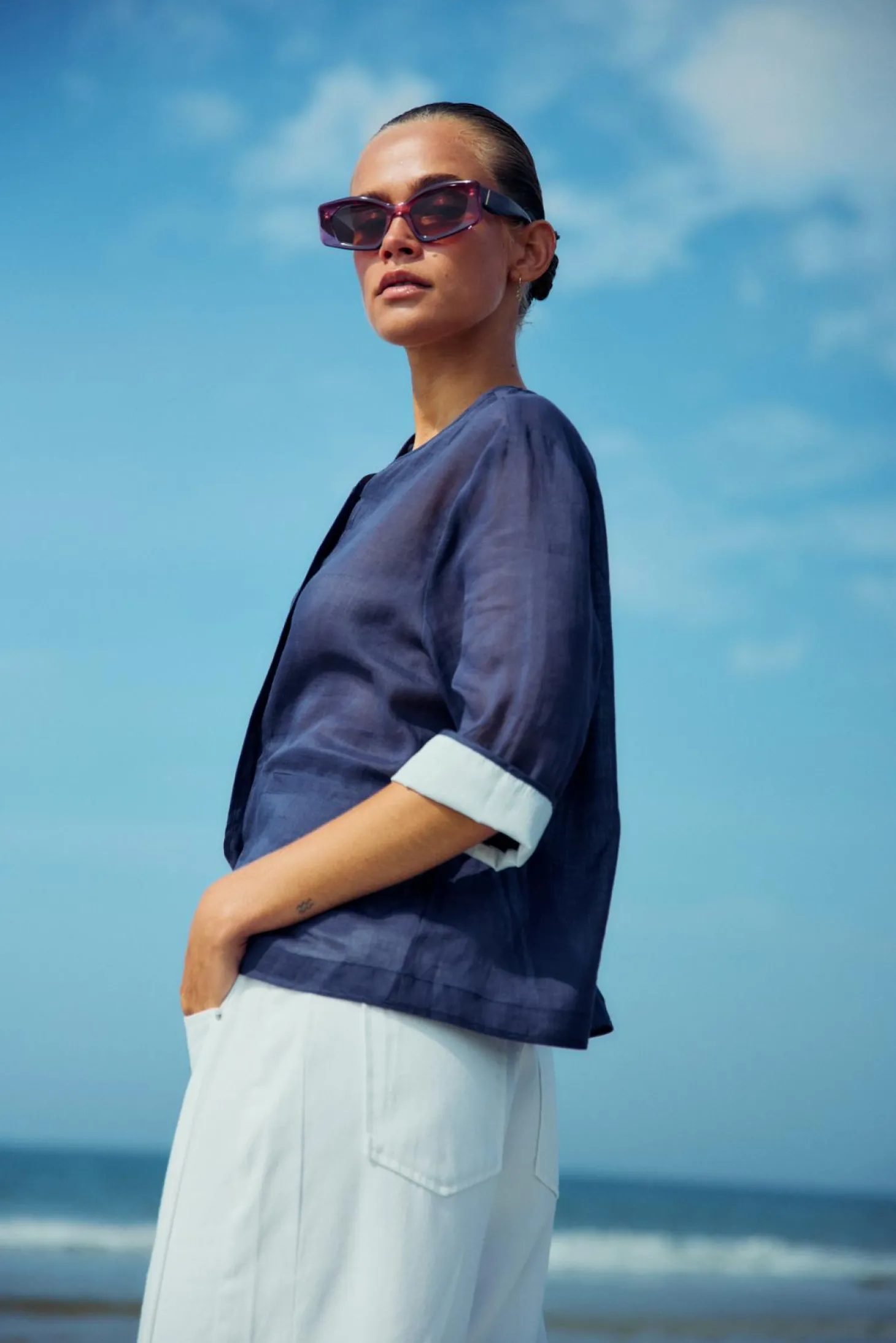 WBLHOLLY 3/4 SLEEVE BLOUSE