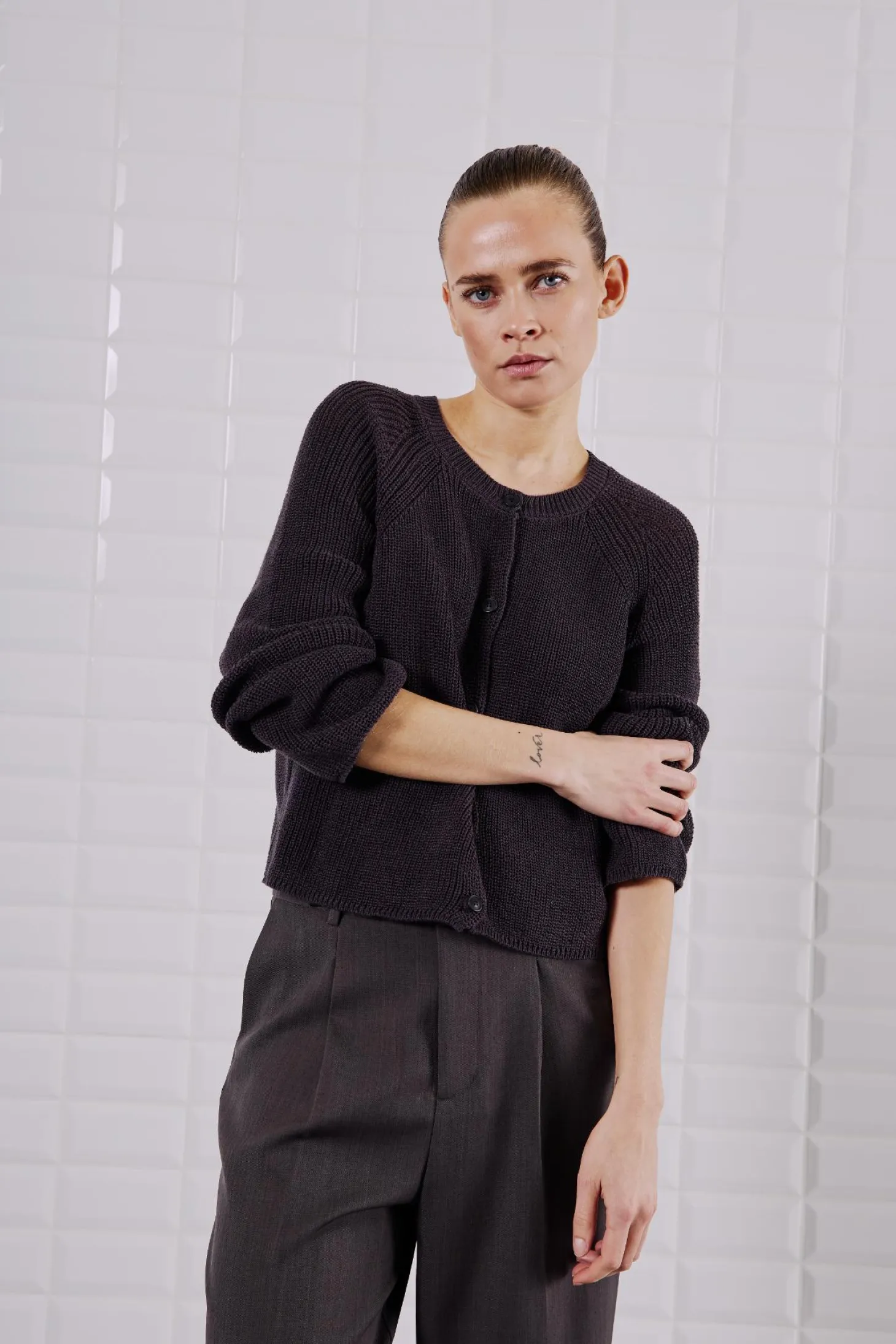 WBLINDIANA LS O-NECK CARDIGAN
