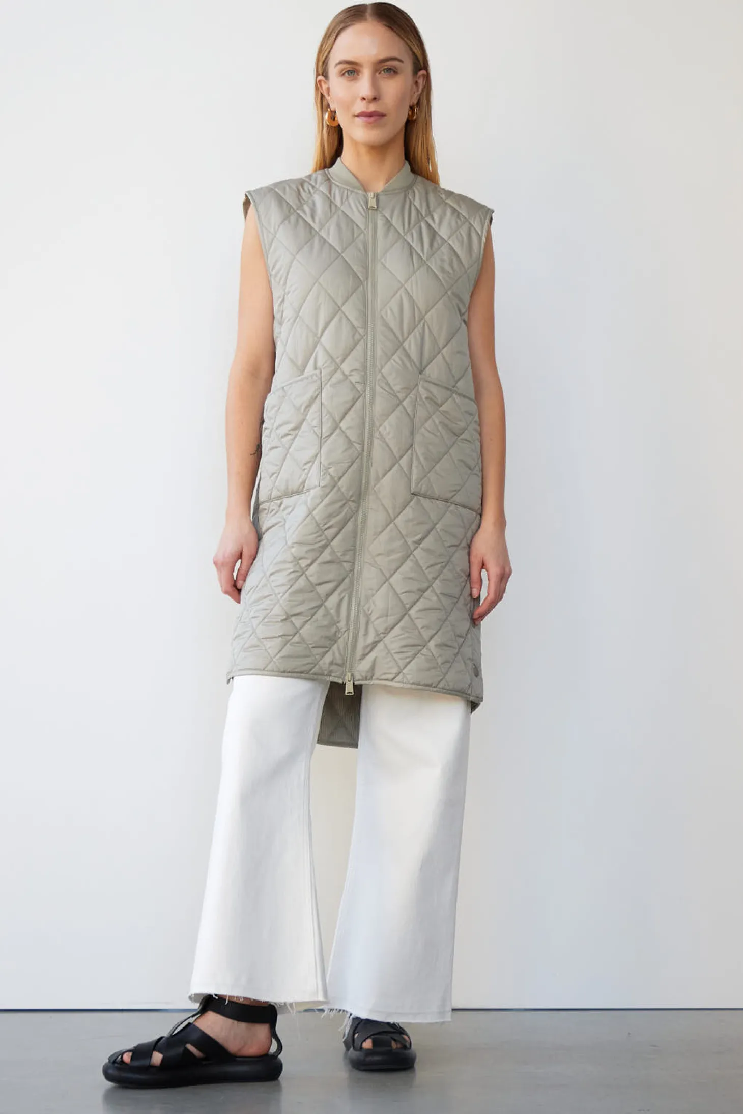 WBLLIVA QUILTED LONG WAISTCOAT