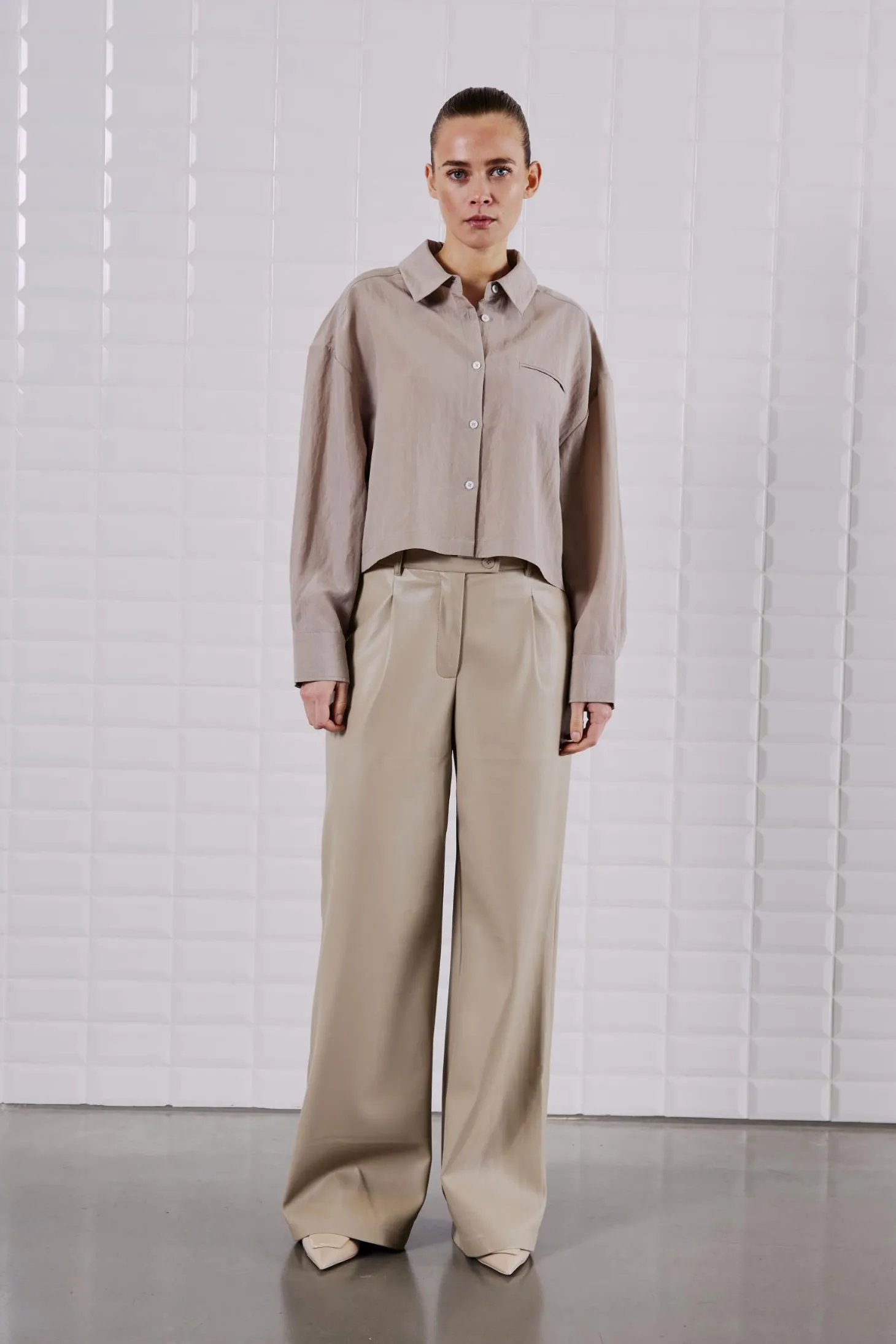 WBLQUINIE LS CROPPED SHIRT