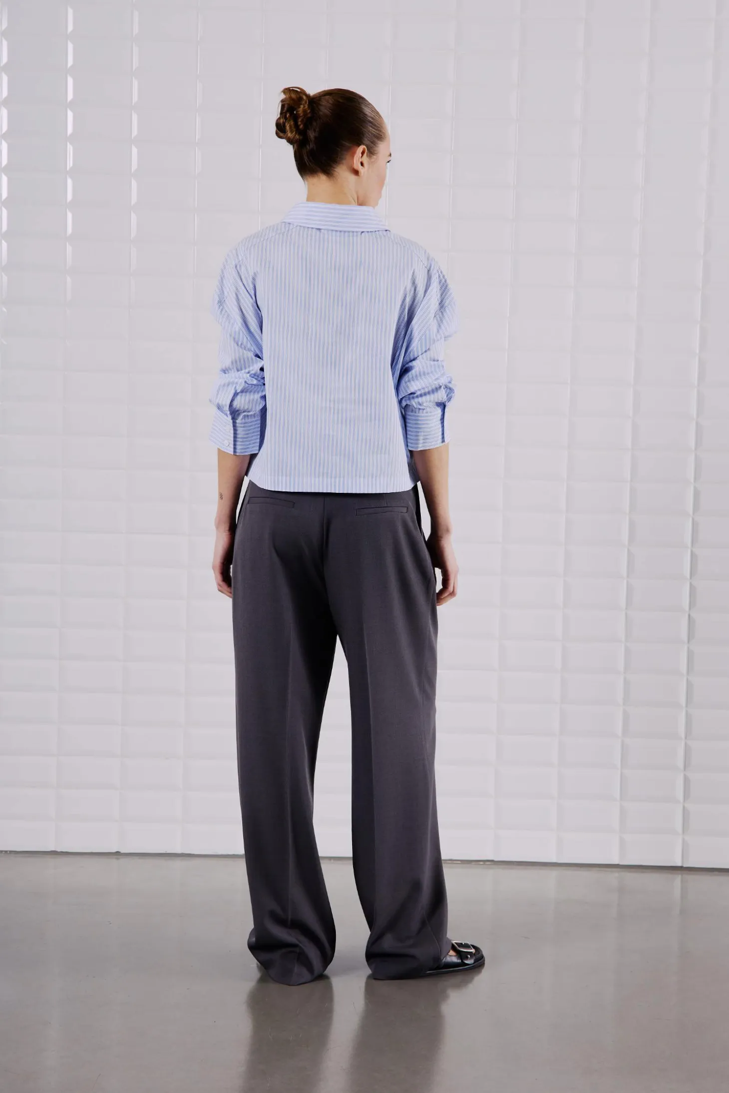 WBLQUINIE STRIPE CROPPED SHIRT