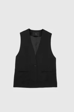 WBLSELMA LINEN WAISTCOAT