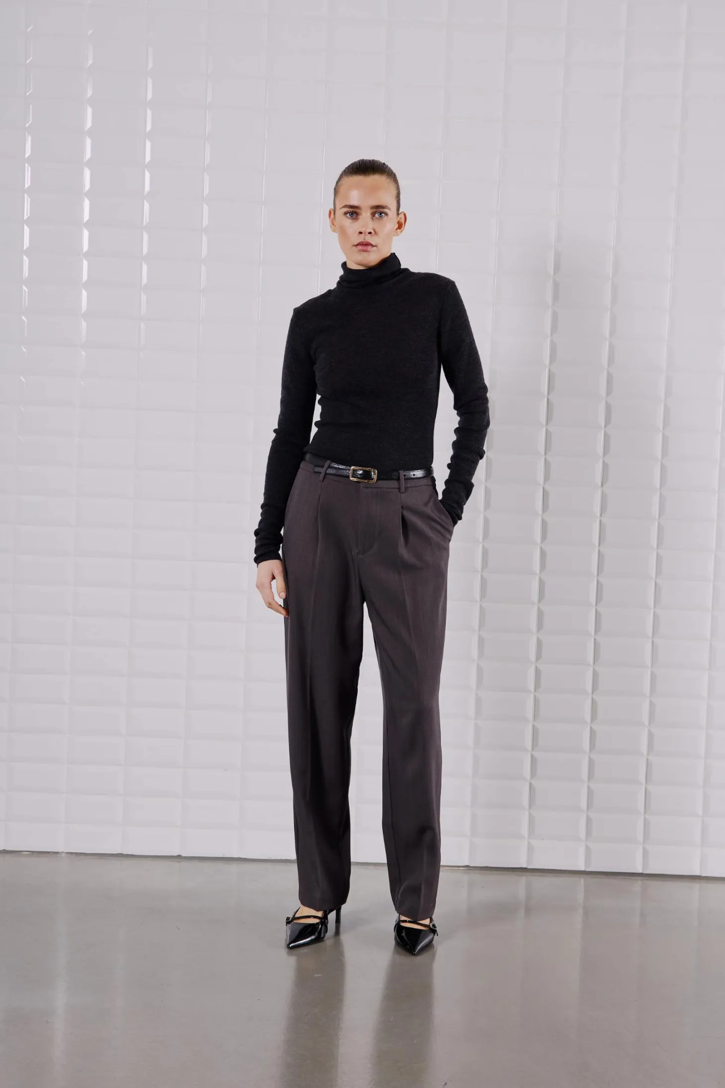 WBLTESSA LS WOOL TURTLENECK
