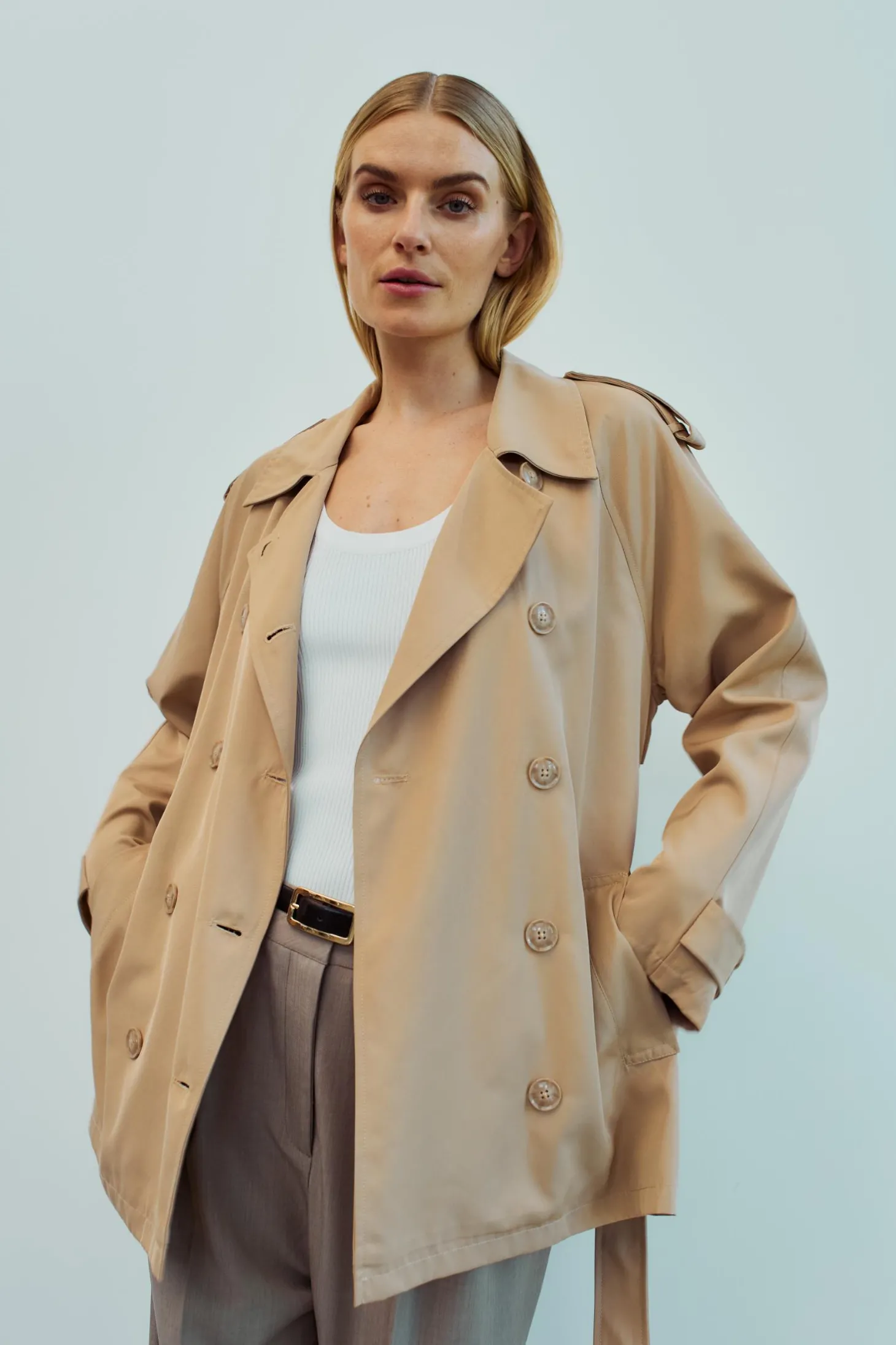 WBLVANESSA SHORT TRENCH COAT